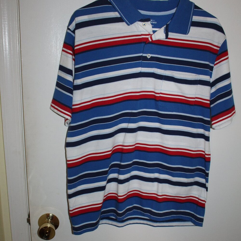 Men's Saddlebred Striped Knit Polo